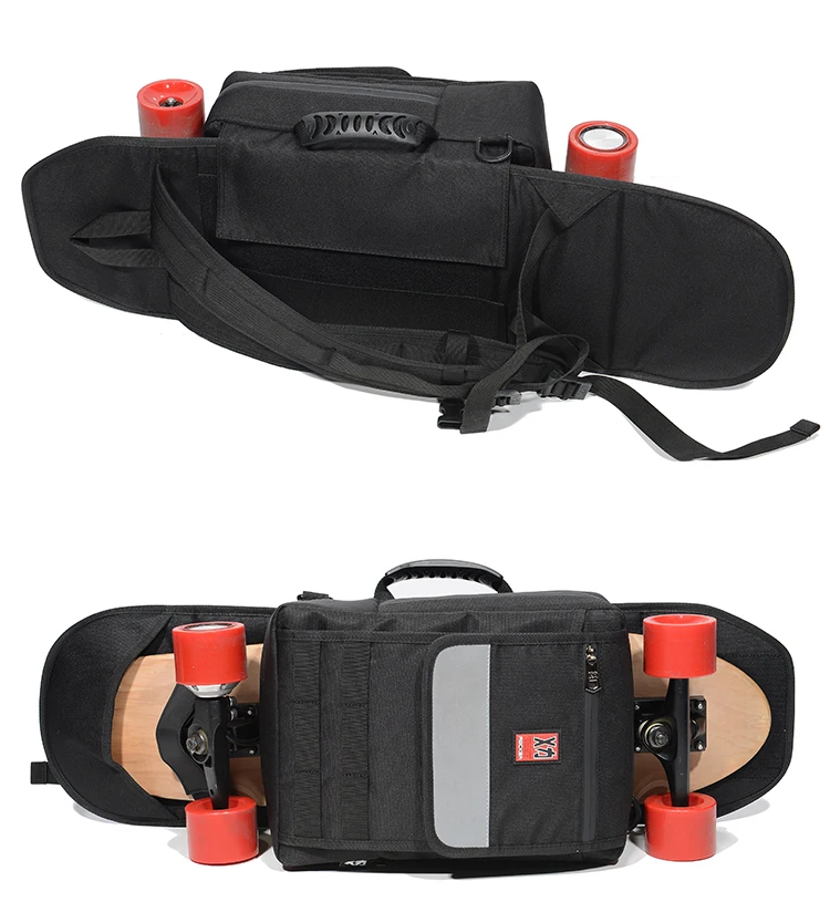 Original Design Shoulder Skateboard Bag Double Rocker Small Fish Plate Electric Skateboard Bag Black Color In Stock