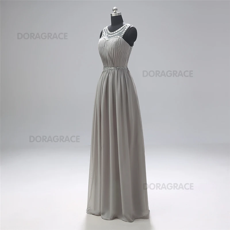 Doragrace robe de soiree блестки тюль сексуальный глубокий v-образный вырез спинки Длинные Выпускные платья Шампань Вечерние платья