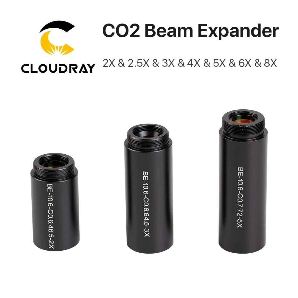 Cloudray CO2 лазер 10600nm лазерный луч расширитель 2X 2.5X 3X 4X гальванометр лазерные маркировочные линзы оптика луч расширение