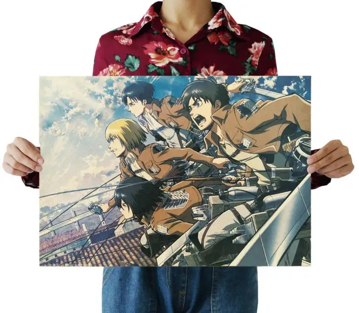

Anime Posters Tokyo Attack on Titan Ghoul Fate Zero Paintings Wall pictures Home Decor Sticker 51.5x36cm
