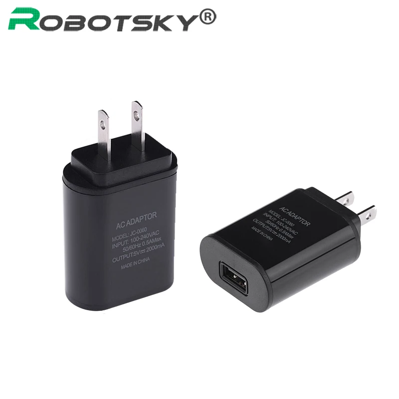

Robotsky US Plug USB Charger Universal Mobile Phone Wall Charger Travel America Fast Charging USA USB Adapter Charge 5V 2A