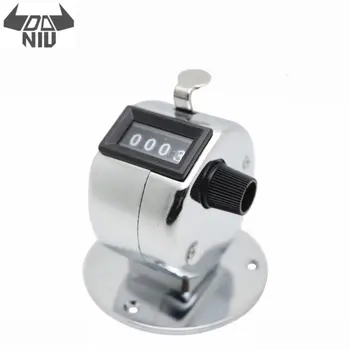 

DANIU Mini 0-9999 Counter Metal Case Manual Four-Digit Counter With Plastic Base Hand Tally Counters Clicker Measuring Tool