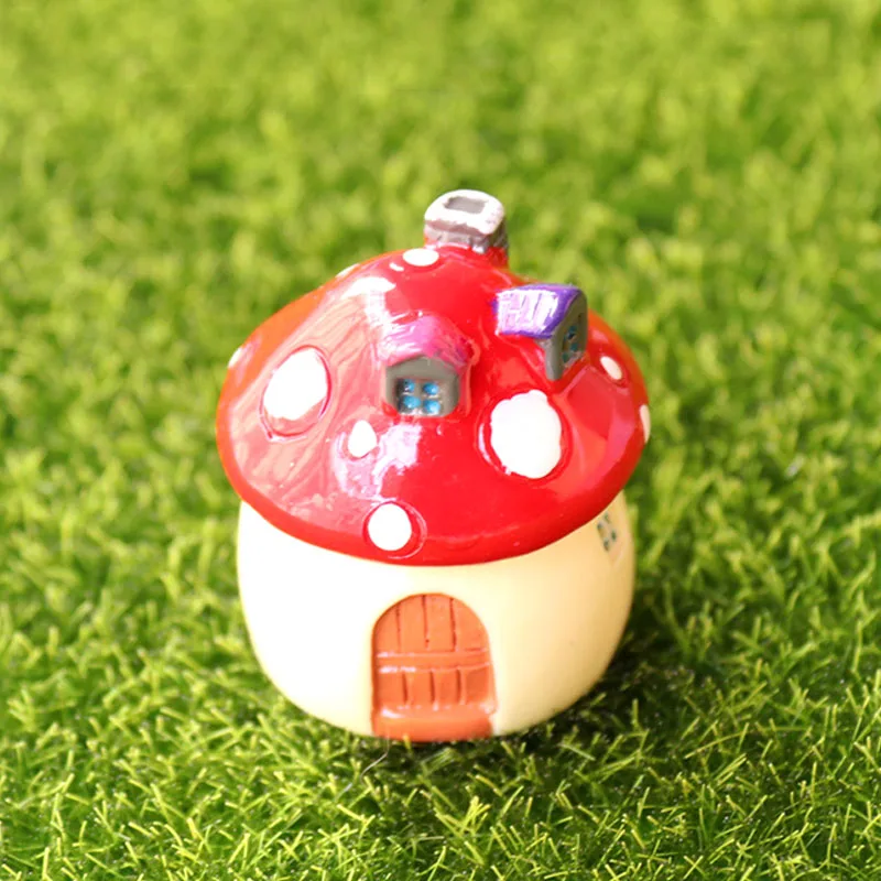 Популярное садовое украшение миниатюрное DIY ремесло кукольный домик Декор горшок Фея микро-ландшафт мха тяжесть - Цвет: Red L