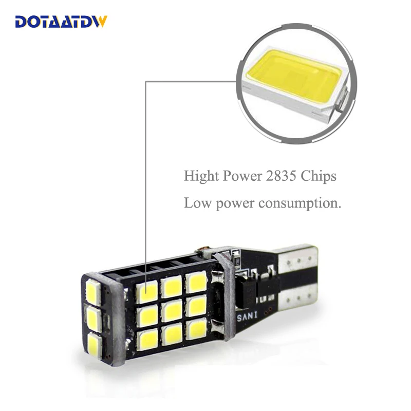 2x ошибок T15 W16W 921 912 21SMD CREE чип 2835 Автомобильный светодиодный обратный светильник