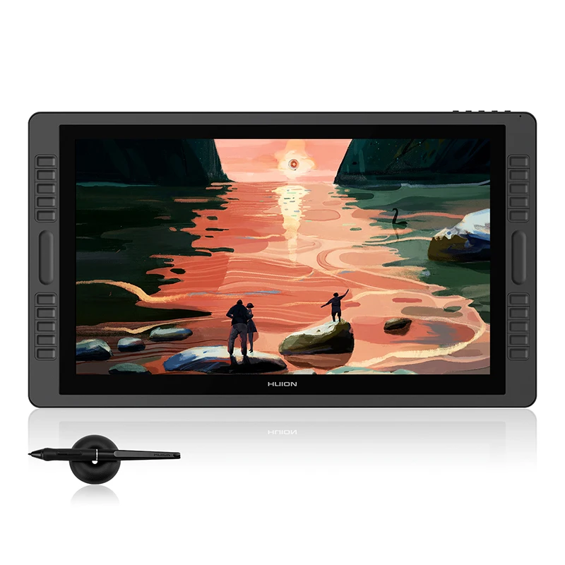 HUION KAMVAS Pro 22 8192 уровней стекло AG батарея-Бесплатная ручка дисплей Мониторы цифровой рисунок мониторы графический планшет -- GT-221