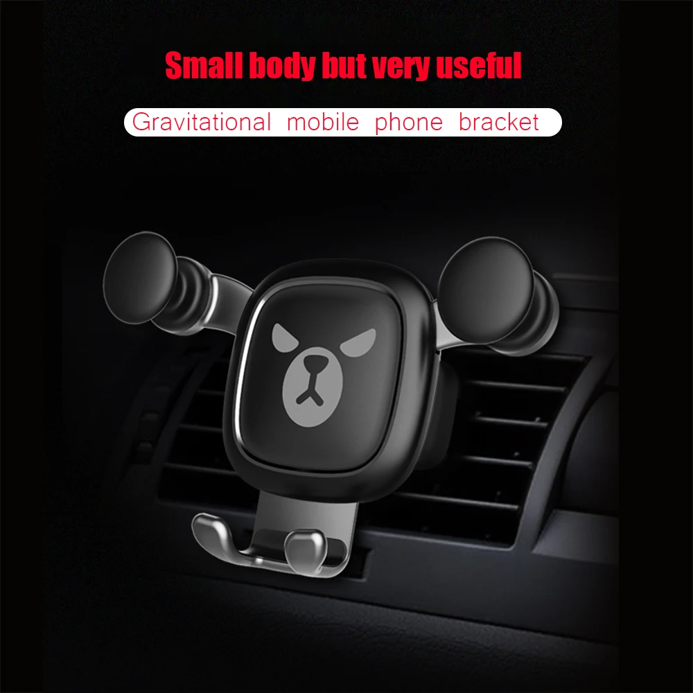 

Gravity Car Holder Bracket Aluminum Alloy Adjustable Mobile Phone holder For Car Stand Bracket for iPhone XS max Samsung s8