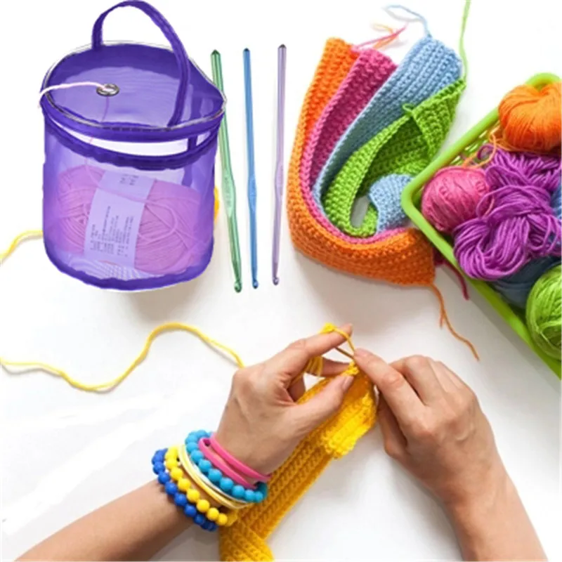 KOKNIT-Mesh-Bag-DIY-Hand-Weaving-Tools-Yarn-Storage-Knitting-Bag-Organizer-Hollow-Yarn-Bag-Crochet