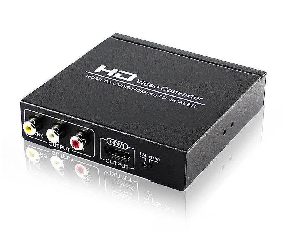 

HDMI to HDMI and CVBS Video Converter AV Adapter Support NTSC and PAL Two TV Formats For Xbox 360 PS3 Hd Players set-top box DVD