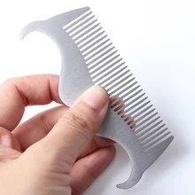 Расческа из нержавеющей стали для формирования стрижки инструмент для секса мужской джентльмен борода отделка шаблон расчески для бороды бритья укладка для волос