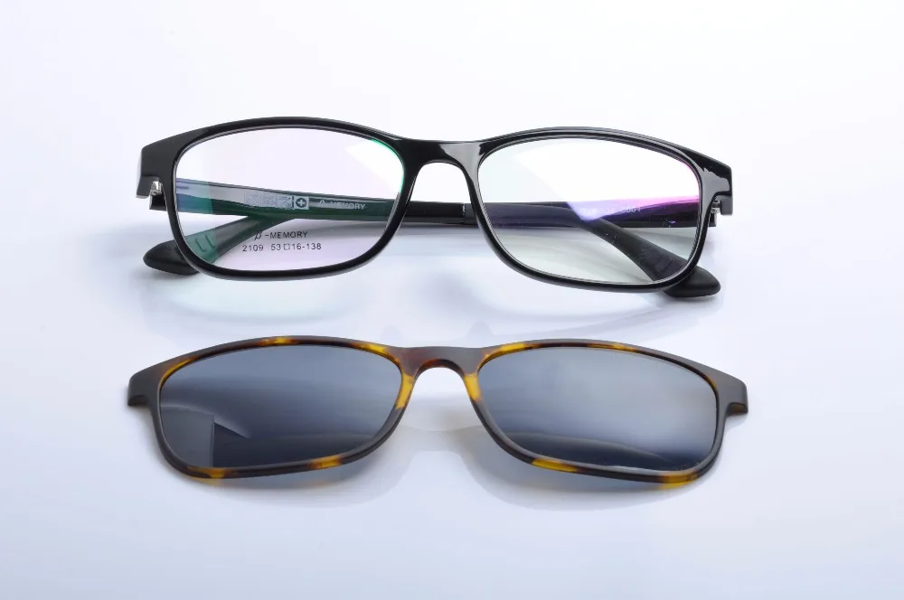 

DEDING TR90 high quality polarized clip on sunglasses driving men women eyeglass frames with clip on sunglasses UV400 DD1408