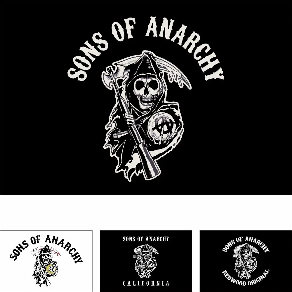 

Sons Anarchy Flag 3X5ft 100D 90X150CM Film and television works FLAG