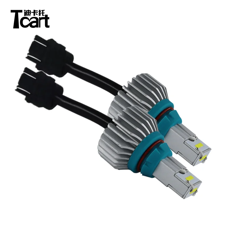 Tcart T20 WY21W 7440 12V белые автомобильные лампы заднего хода Canbus 7443 W21W 9SMD светодиодные
