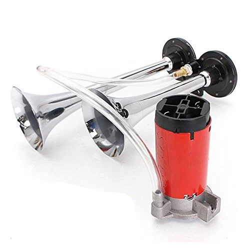 

12V 125DB Car air pump Horn Pneumatic Air Alarm Horn Compressor Red