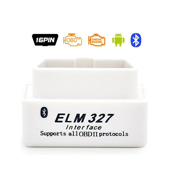 A+ качество супер ELM 327 мини ELM327 V1.5 Bluetooth PIC18F25K80 чип OBD2 OBDII считыватель кодов диагностический инструмент Авто OBD 2 сканер - Цвет: White Bluetooth v1.5