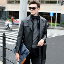 2016 New Arrival Leather Jacket Fashion Leather Suit Slim Leather Jacket Men Casual Outerwear Leather Coat