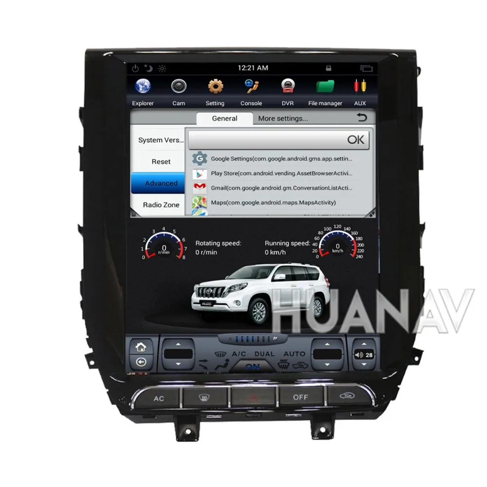 Sale Tesla style Android Car GPS Navigation Car NO DVD Player For Toyota Land Cruiser 200 2016 2017 2018 car stereo unit multimedia 1