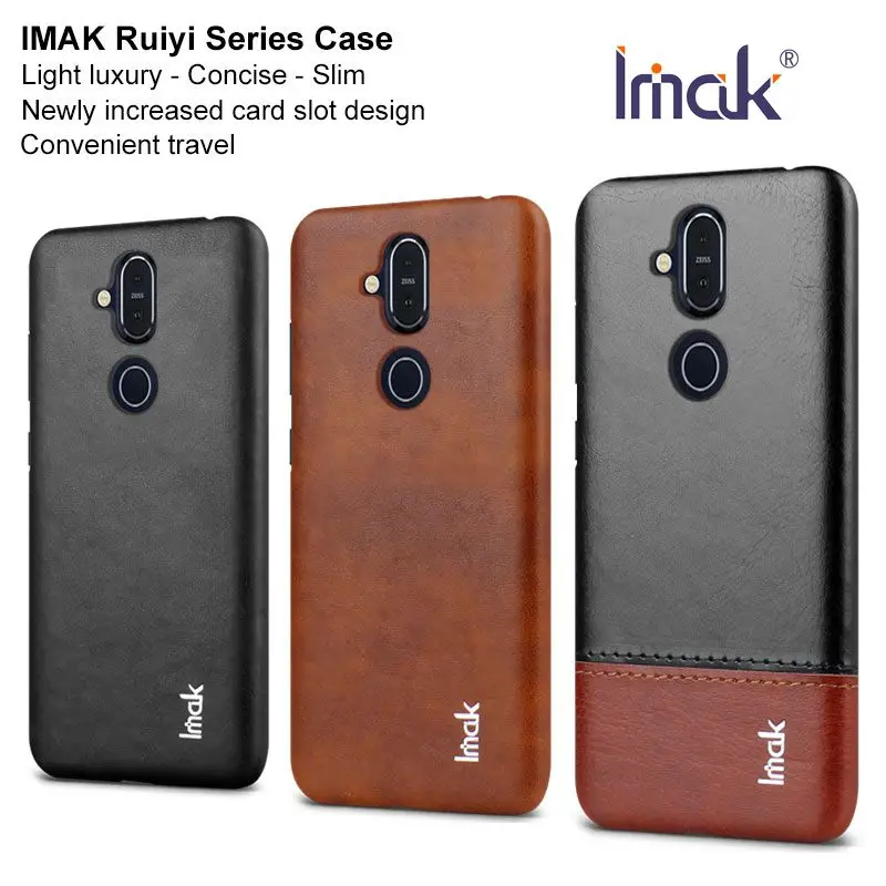 IMAK Для Nokia 8 1 чехол для телефона X7 искусственная кожа + Поликарбонат