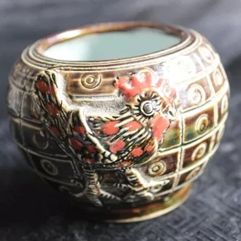 

Antique porcelain small porcelain jar in blue and white Jingdezhen.