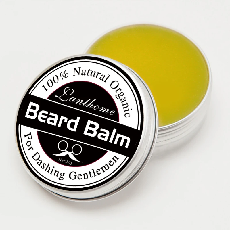 

OEM DHL SHIPPING 100pcs For Wholesale Make Logo Lanthome Natural Beard Wax Balm Organic Beard Conditioner Modeling moisturizing