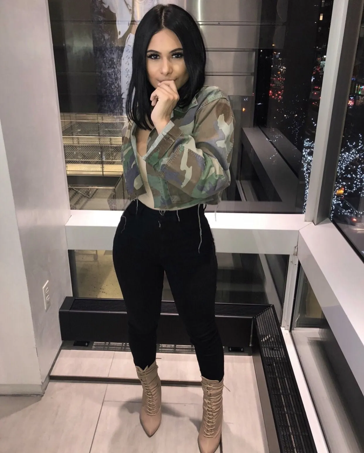 2018 Fashion Women Casual Camouflage Outerwear Military Fatigues Stylish Female Button Army Green Short Jacket Coats