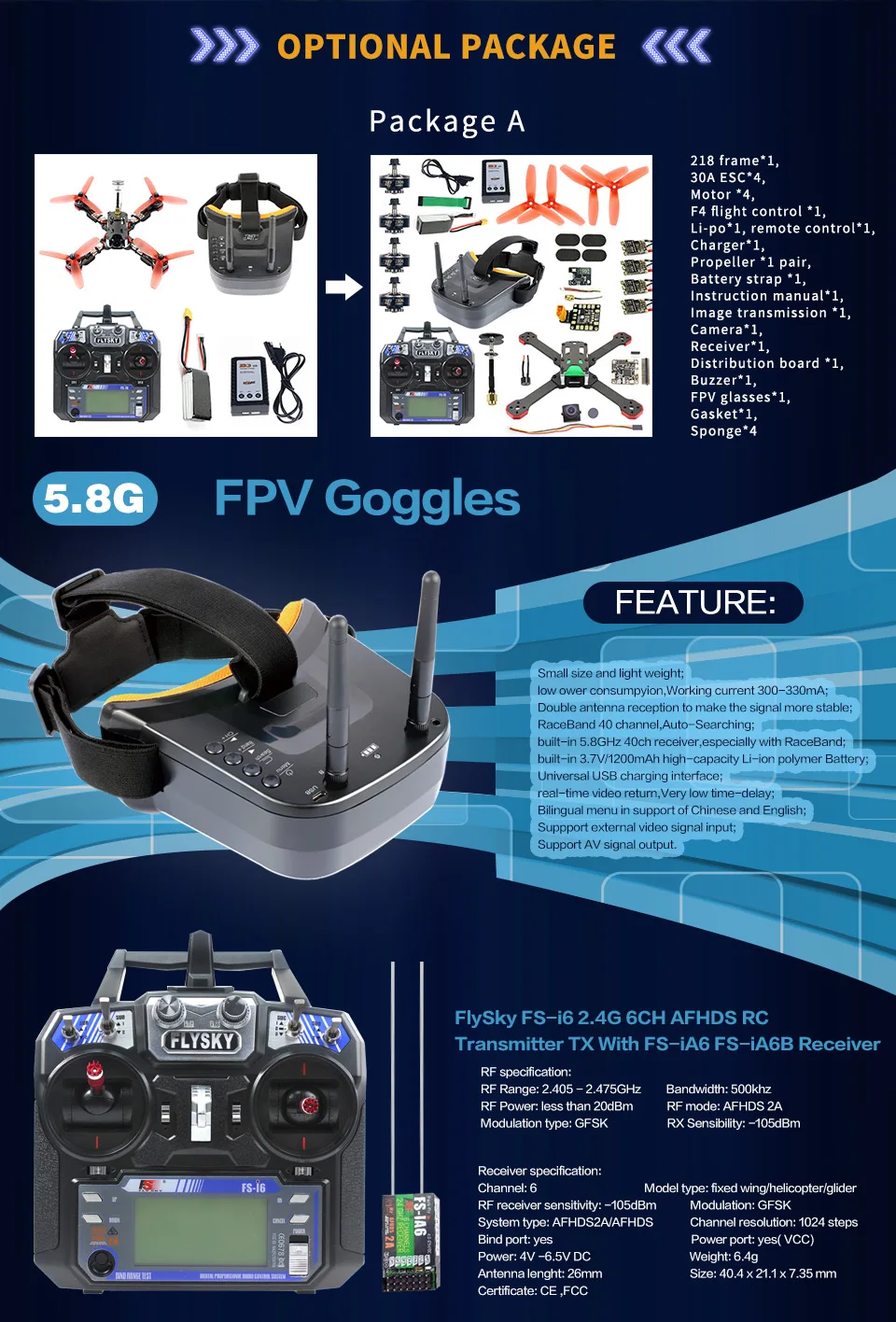 Лягушка 218 мм 2,4G 6CH Радиоуправляемый гоночный Дрон RTF Betaflight F4 Pro V2 программа BLHeli-s 30A 5,8G 25/200/400 МВт VTX мини 700TVL Камера с видом от первого лица Квадрокоптер