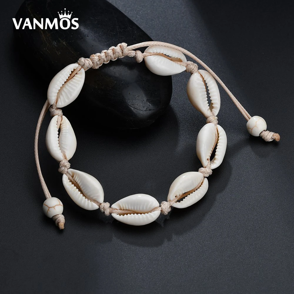 

Vanmos Bohemia Vintage Shells Bracelets Rope Chain Wirst Jewelry for Women Bangles Summer Beach Fashion Jewelry Gift