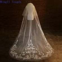 Новая свадебная 2,8 м длинная двухслойная вуаль с расческой слоновой кости Роскошная бабочка с блестками вышитый блёстками свадебные аксессуары