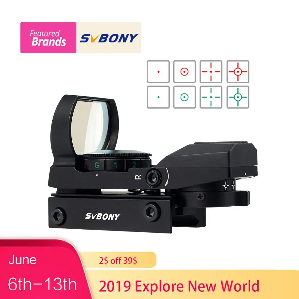 

Optical Reflex Red Green Dot Sight Scope 4 Patterned Reticle for Spotting Scope FOR Camera Shooting F9128A