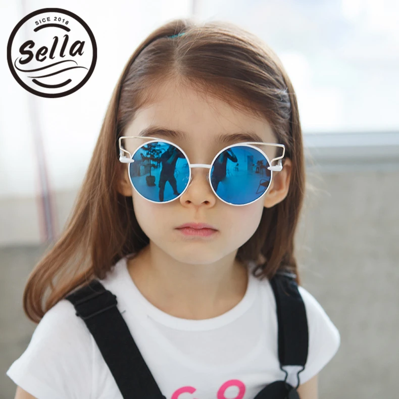 Fashion Mignon Enfants Lunettes De Soleil Rondes Verres Garçons Filles Shades Eyewear