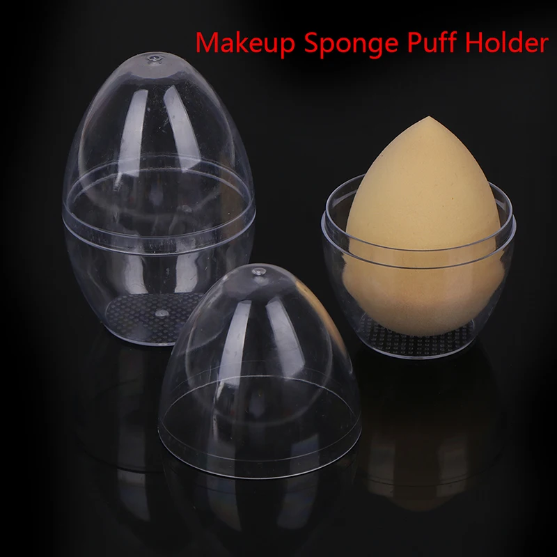 

1/3/5 pcs Egg Shaped Transparent Empty Makeup Sponge Shaper Puff Holder Stand Storage Box Cosmetic Egg Puff Case Hot