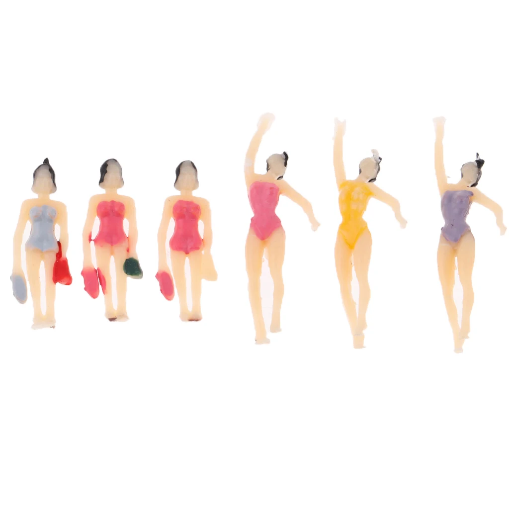 

20x Scale 1:100 Painted Model Figure People Swimmer Layout Landscape Models Painted Model Figures People Male Female Swimmer