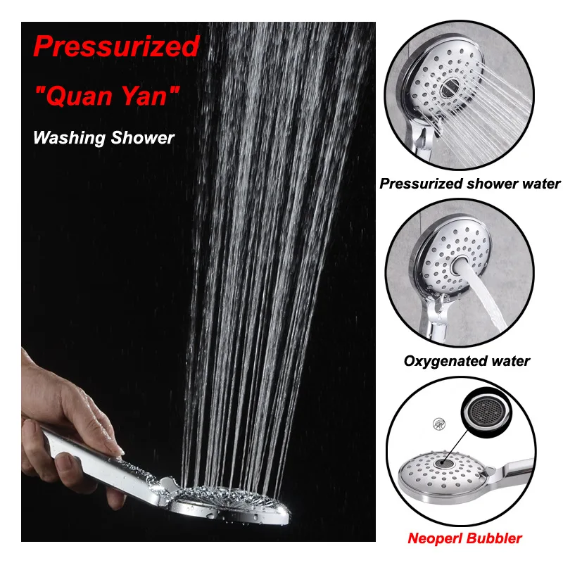 

4 Inch ABS Fully Electroplated 2 Functions Hand Holding Screw Joint Self Cleaning Nozzles Sprayer Setting Rain Faucet Shower