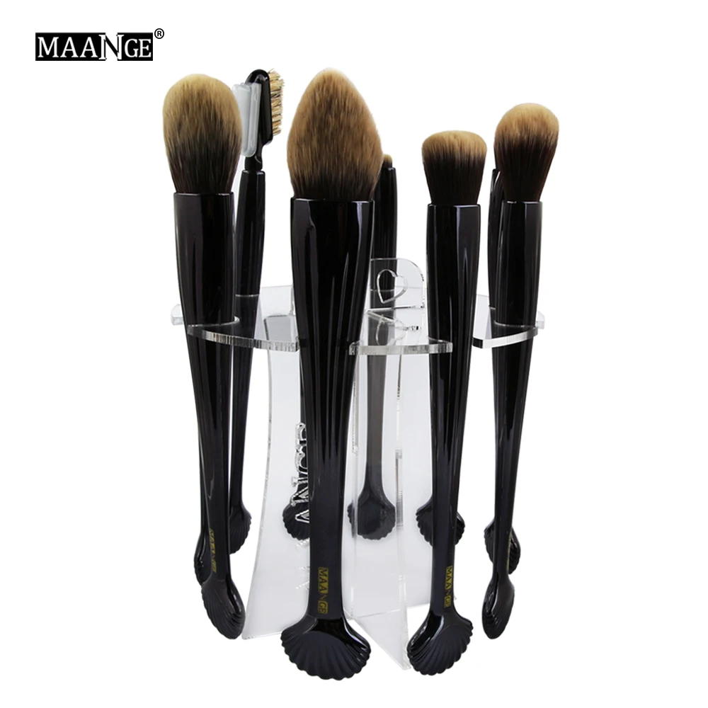 

MAANGE 10 Holes Shell Makeup Brushes Holder Stander Drying Rack Convenient Practical Dry Brush Artifact Cosmetics Make Up Tools