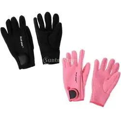 1 пара черные/розовые 1,5 мм Неопреновые эластичные ультра противоскользящие перчатки к гидрокостюму сохраняет тепло Дайвинг Плавание