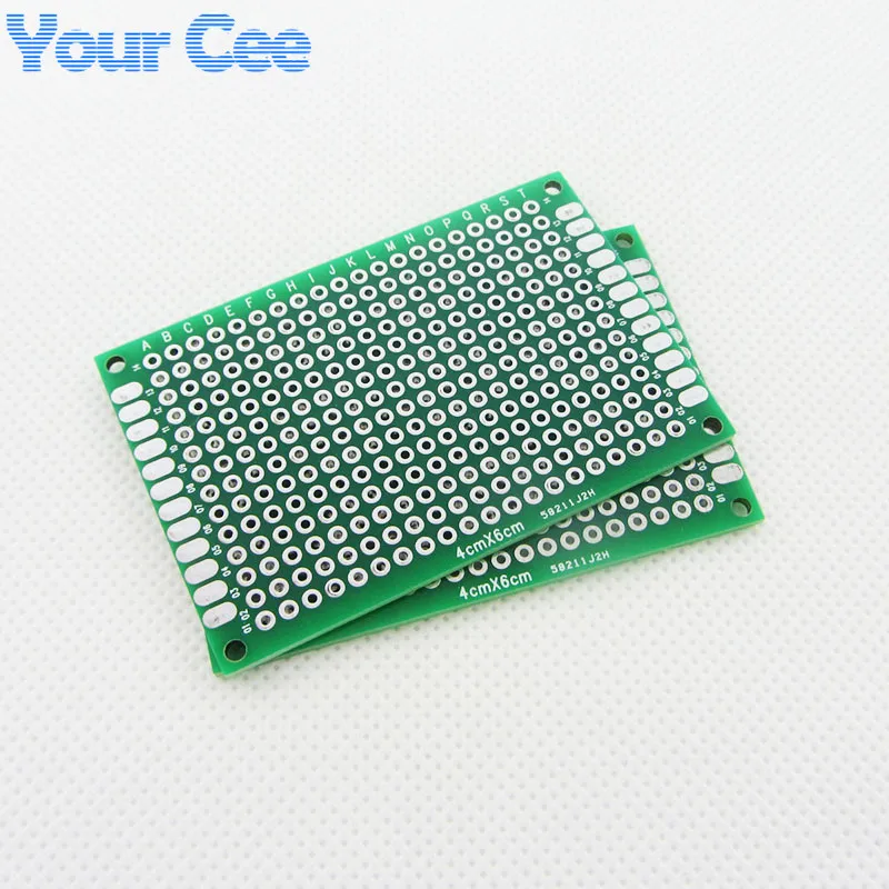 5 шт. 4x6см DIY печатная плата для принтера универсальная двухсторонняя 1 6 мм 2 54