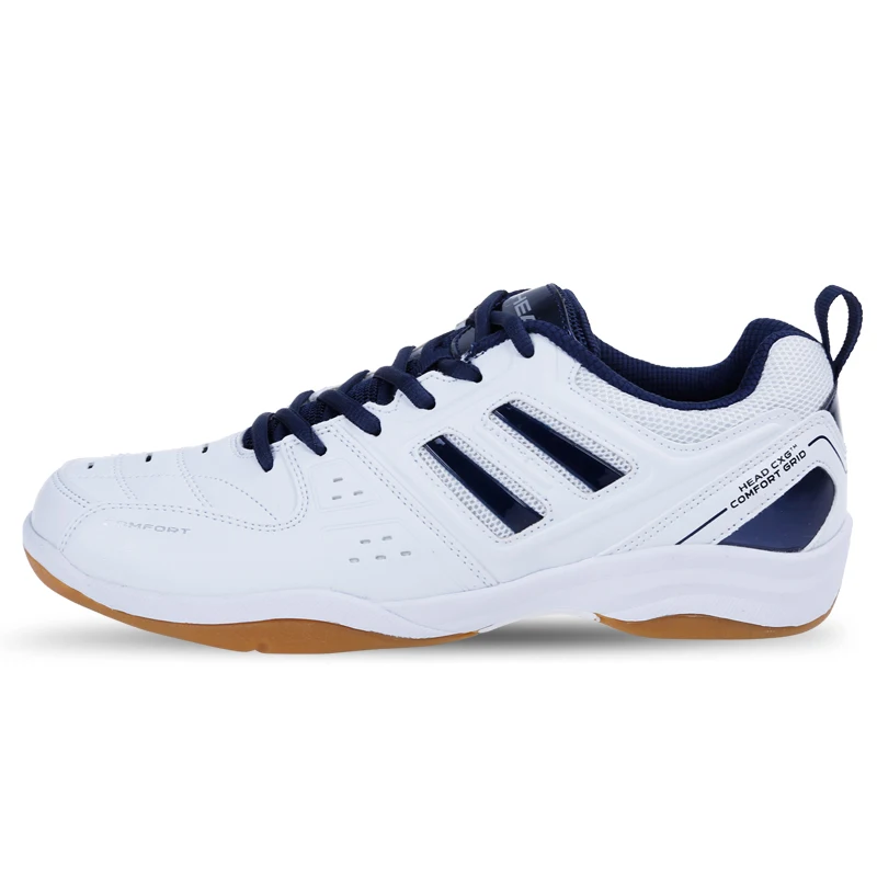 Новинка; светильник; обувь для бадминтона для мужчин; дышащие Нескользящие теннисные кроссовки; спортивная обувь на шнуровке; Мужская Спортивная обувь для тренировок - Цвет: White dark blue