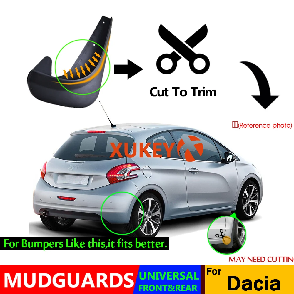 4 шт Универсальные Брызговики ForDacia Dokker Duster Lodgy Logan MCV Sandero Stepway Nova Solenza