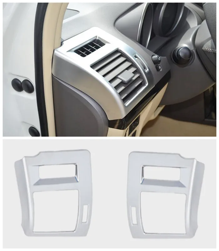 Comprar 2018 2016 2017 para Toyota Land Cruiser Prado FJ150 2014 2015 ABS cromo aire acondicionado salida de ventilación cubierta TRIM 2 unids set