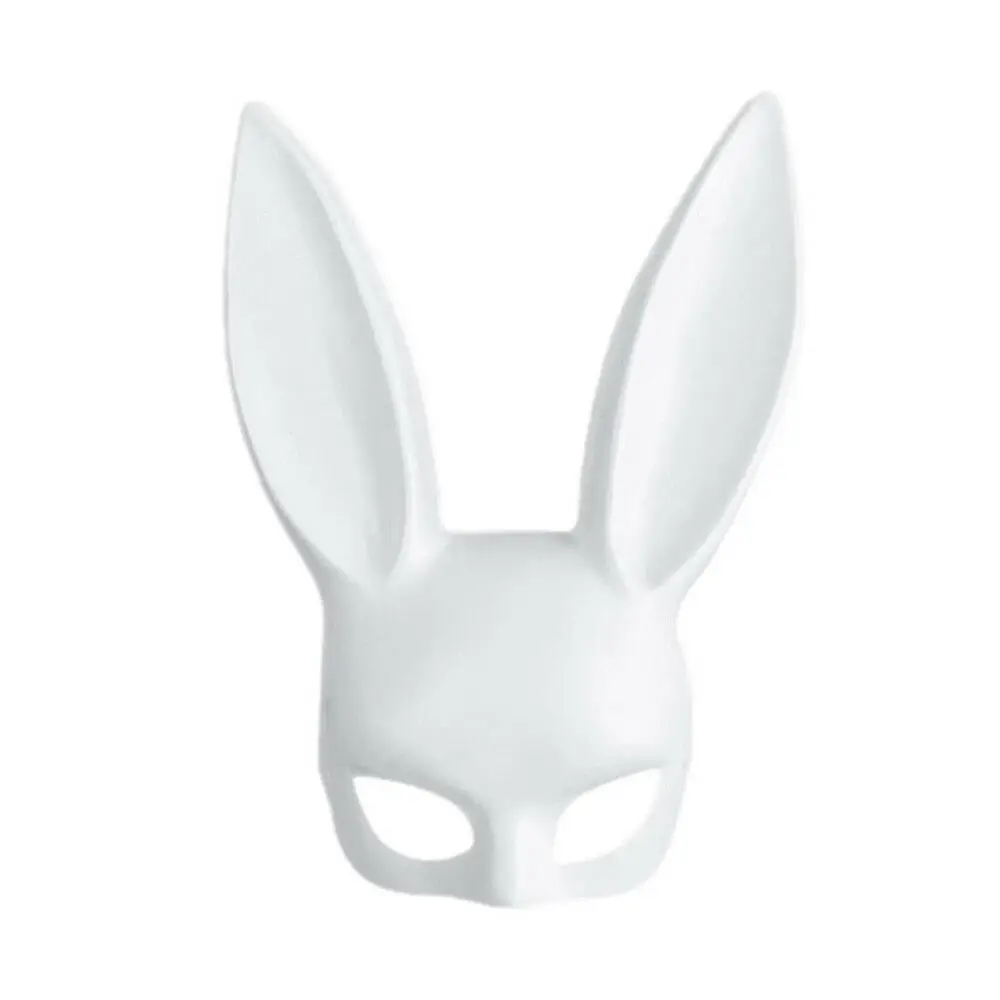 Милый кролик маска Хэллоуин маскарад одеваются маски Горячая Длинные кролика маски с ушками черный белый головной убор - Color: Style 4