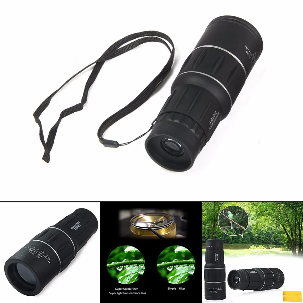 16 x 52 Dual Focus Monocular Spotting Telescope Zoom Optic Lens Binoculars Coating Lenses Hunting Optic Scope 16 x 52 Dual Focus Monocular Spotting Telescope Zoom Optic Lens Binoculars Coating Lenses Hunting Optic Scope