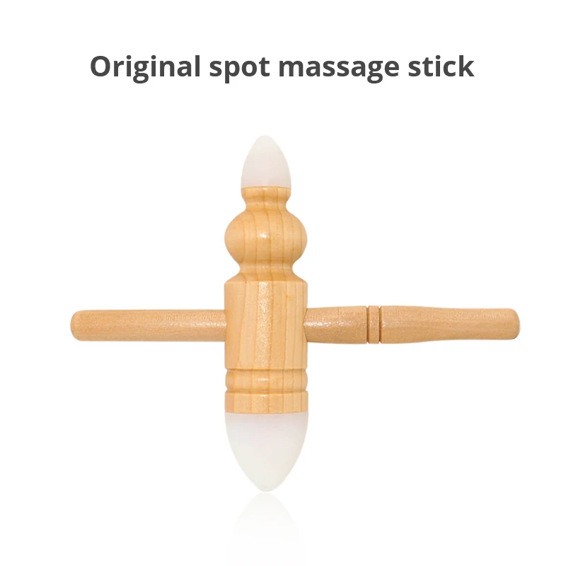 

Natural Trigger Point Self Massage Stick Body Massage Wooden Silicone Head Stick Relieve Muscle Soreness Relaxing Tool