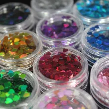 1 коробка акриловый порошок кристаллический полимер дизайн ногтей строитель Ложные бусины для ногтей арт строитель ногтей полимер лак в форме сердца