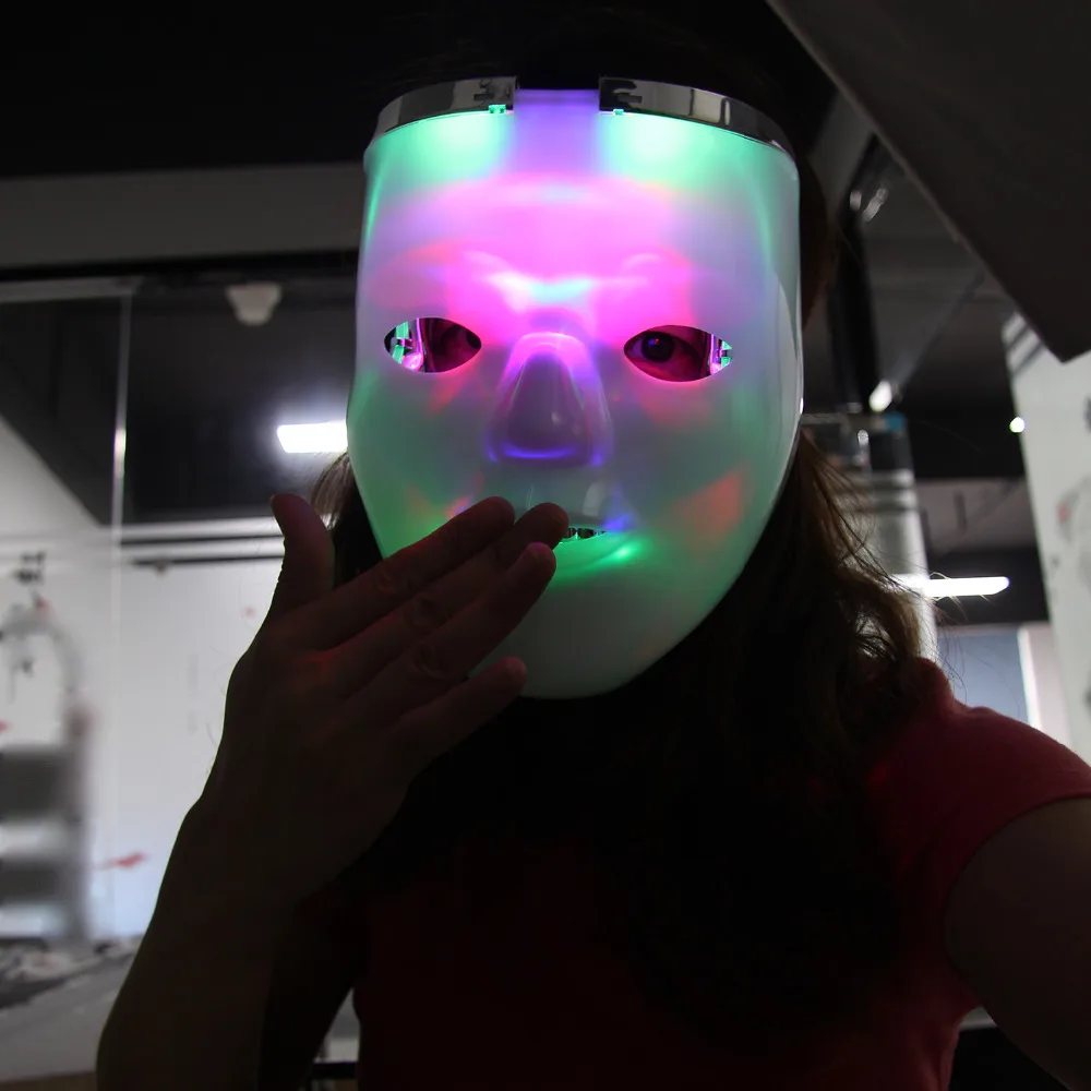 DA xсветодио дный in LED Light Up череп маска уникальный 2 в 1 рейв для вечерние Хэллоуина