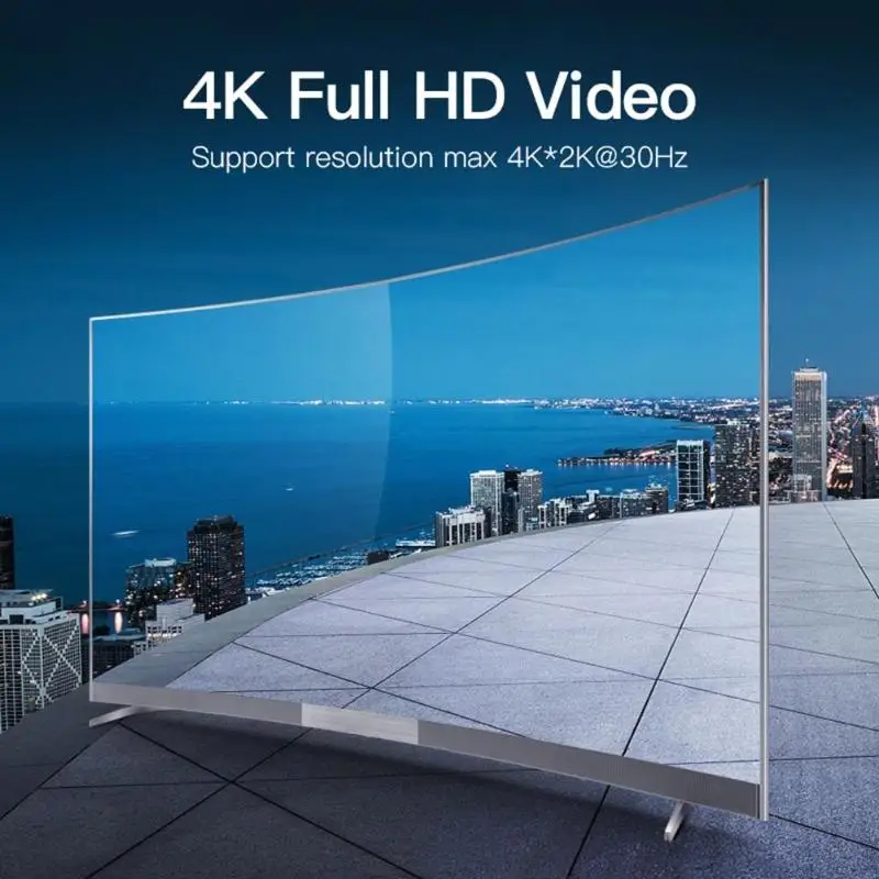 USB C к HDMI кабель конвертер адаптер 4 к X 2 к Тип C 3,1 штекер к HDMI Женский кабель адаптер для нового MacBook хромированная книга DELL hp