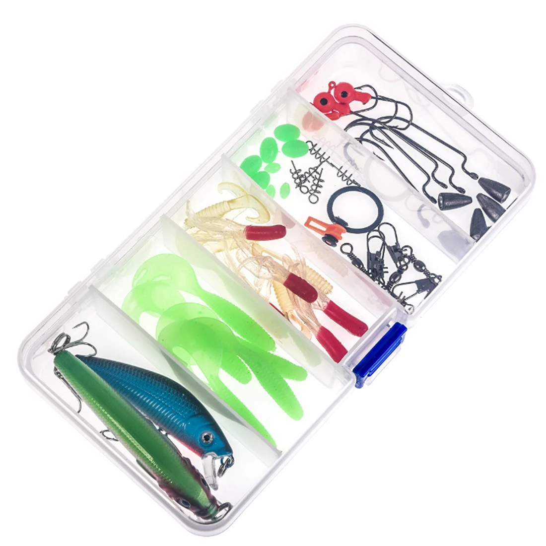 New 52Pcs Fishing Bait Lure Set Fishing Tools With Box Packaging Design