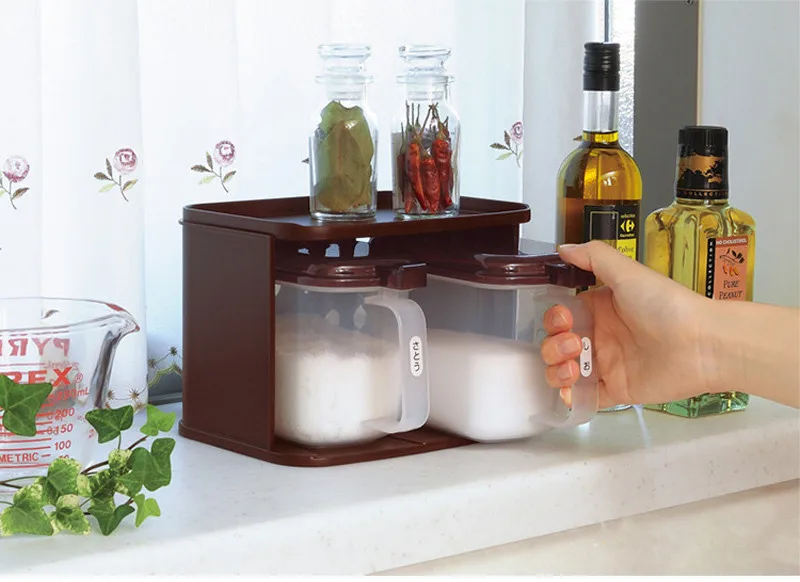 Large Plastic Spice Jar Kitchen Storage Box Condiment Pot Pepper Salt Seasoning Box Storage Bottles Cooking Kitchen Tools6