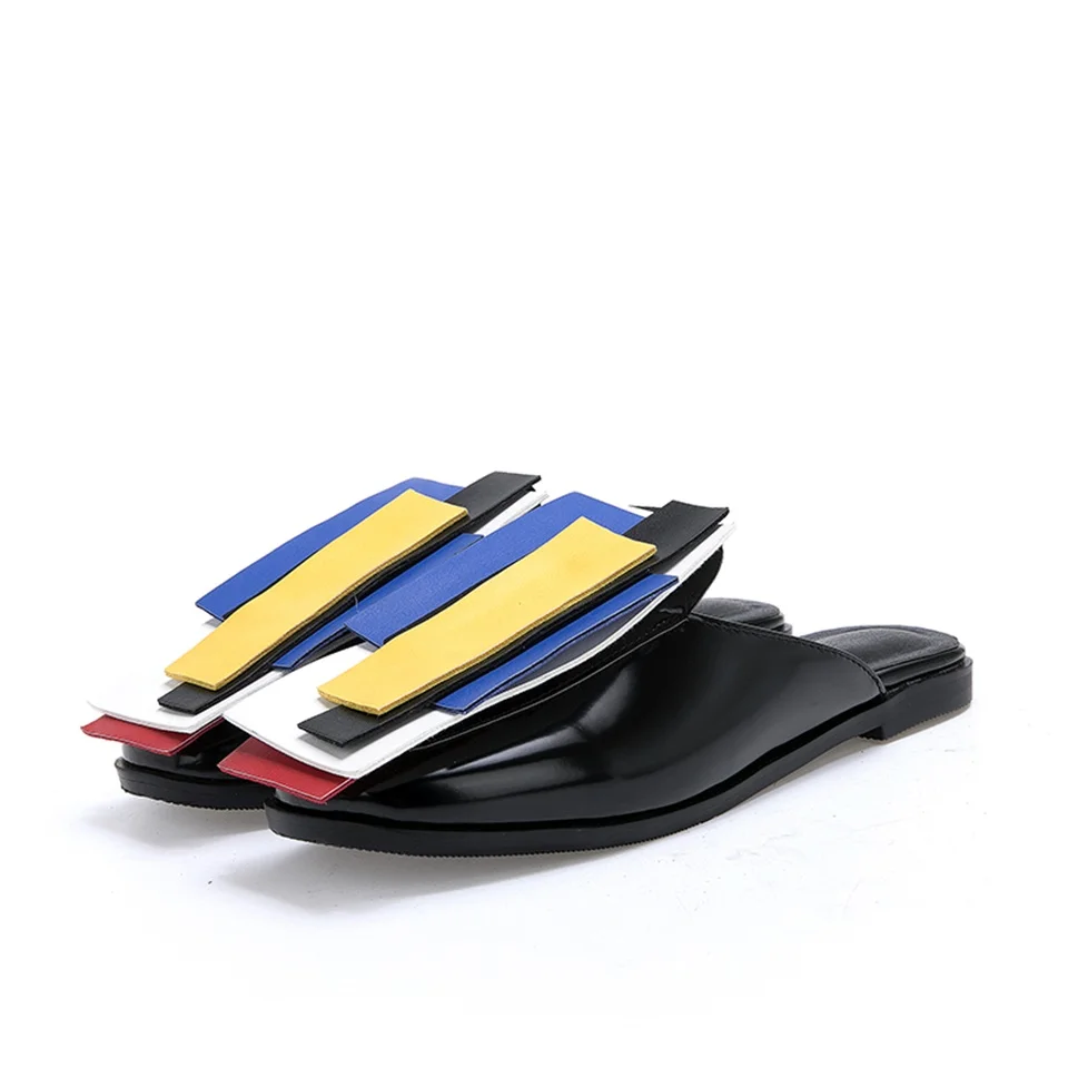 

2019 summer new women's slippers fashion color matching design comfortable lazy sandals women slippers