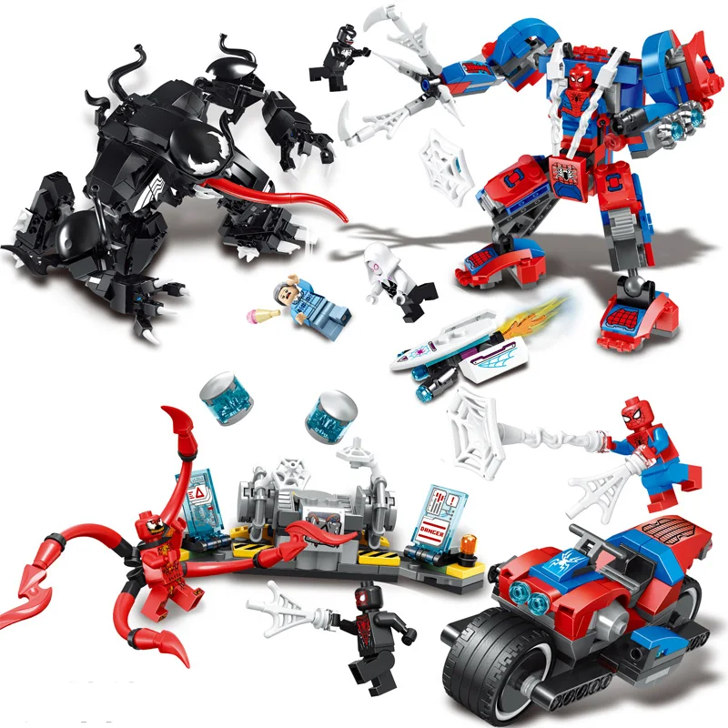 

Marvel Legoing Spiderman Avengers Wonder Woman Spider Man Homecoming Doctor Octopus Deadpool Figures Super Heroes Iron Man Toys