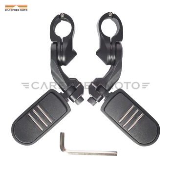

Universal 1-1/4" Matte Black Motorcycle Highway Engine Guards Foot Pegs Rest Case for Harley Sportster XL1200 883 Touring FLTR
