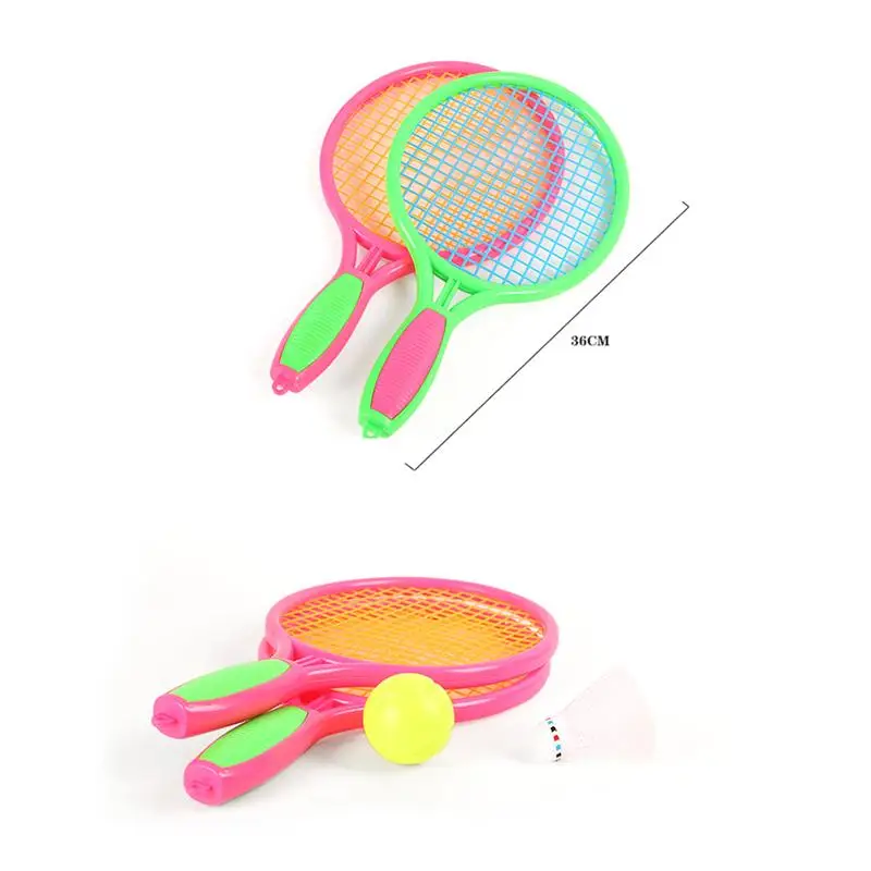 1 пара детских теннисных ракетов легкие пластиковые спортивные ракетки для бадминтона для учеников